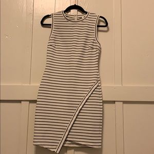 Olivia Grey Striped Dress